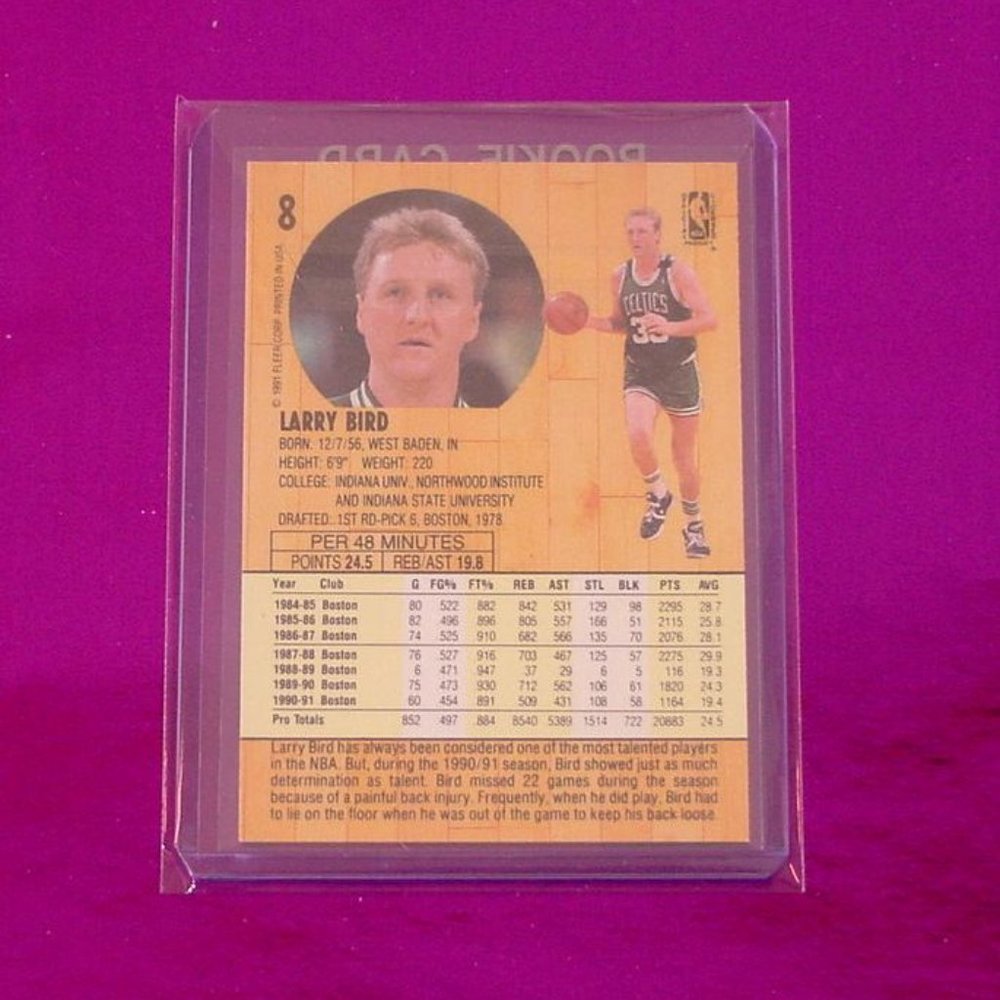 Larry Bird Card - Picture 2 of 6
